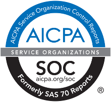 AICPA, SOC Compliant Service Organization.